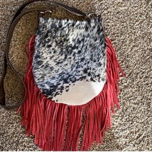 Like New Cowhide Purse with Fringes